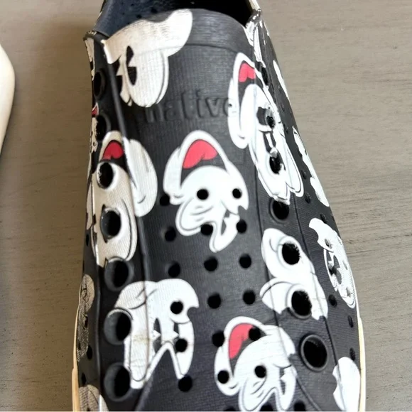 Native Jefferson Disney Parks Mickey Mouse Slip On Shoes Size M3/W5 Black - Picture 5 of 12